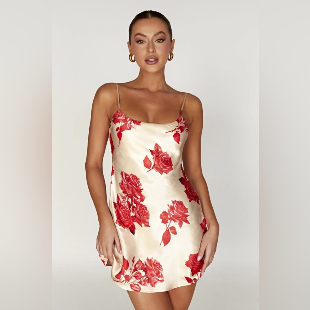 MESHKI Valentina Satin Mini Dress